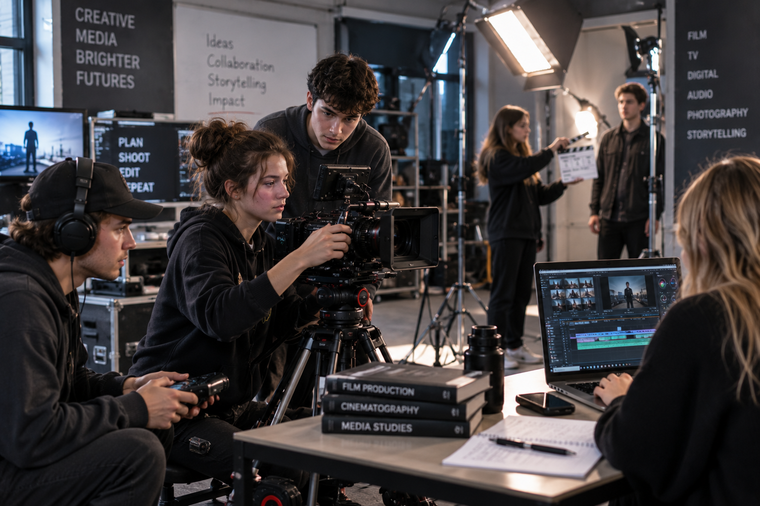 Filmmaker working on location